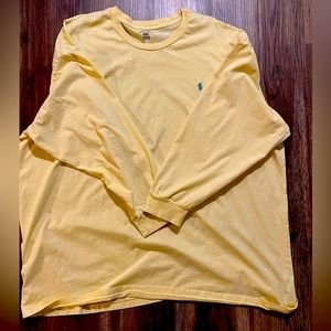 Ralph Lauren Polo Big Mans 4XB Yellow Long Sleeve T-shirt